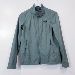 The North Face WindWall Green Jacket Zip Up Long Sleeves Pockets